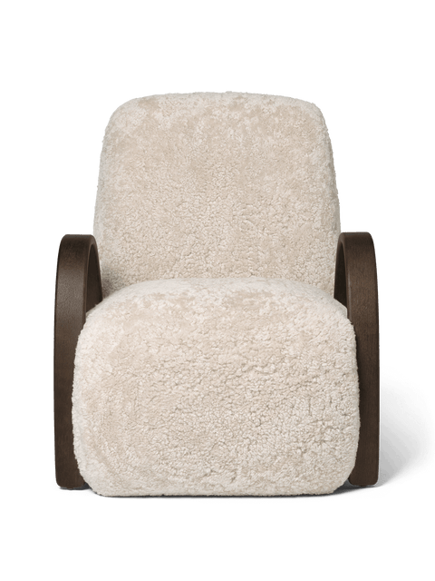 Buur Timeless Minimalist Barrel Club Chair with Curved Back