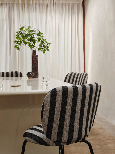 Rico Timeless Minimalist Curved Upholstered Dining Side Chair