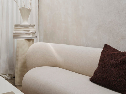 Rico Nature-Driven Modernist Circular Upholstered Standard Sofa