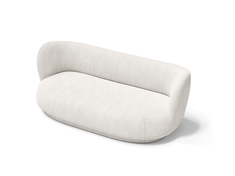 Rico Nature-Driven Modernist Curved Upholstered Lounger Sofa
