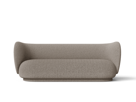 Rico Nature-Driven Modernist Symmetrical Sofa in Solid Brown