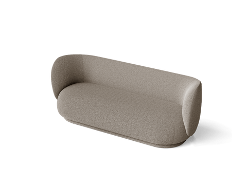 Rico Nature-Driven Modernist Symmetrical Sofa in Solid Brown