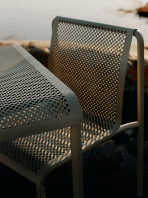 Dapple Modern Slat Back Dining Side Chair for Outdoor Living