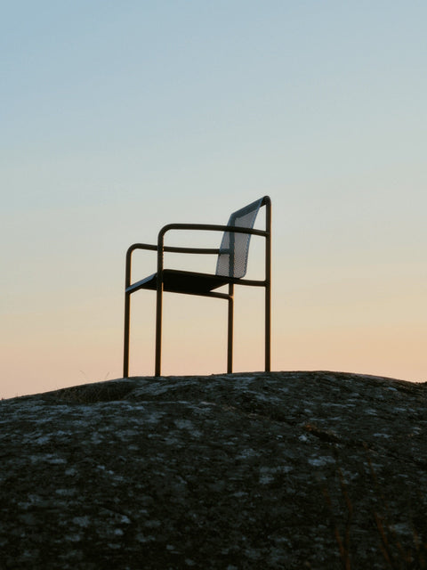 Dapple Modern Armless Armchair with Open Back