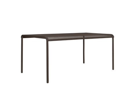 Dapple Minimalist Rectangle Dining Table with Perforated Frame