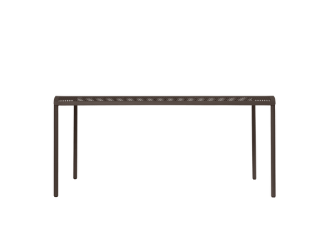 Dapple Minimalist Rectangle Dining Table with Perforated Frame