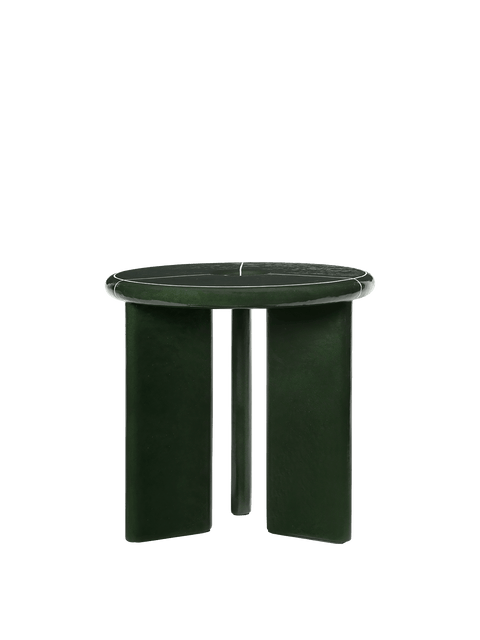 Deya Textured Geometric Concrete Modern Accent Table