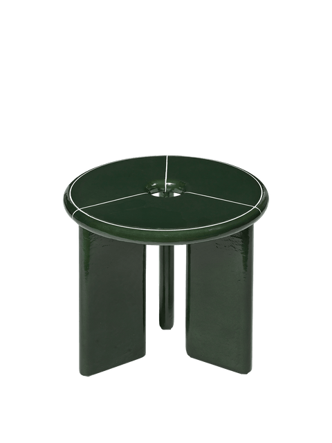 Deya Textured Geometric Concrete Modern Accent Table