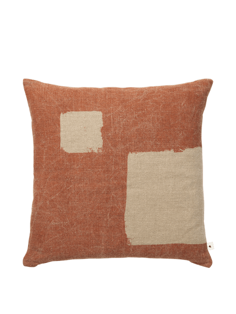 Artful Traditionalist Scandinavian Accent Linen Square Throw Pillow