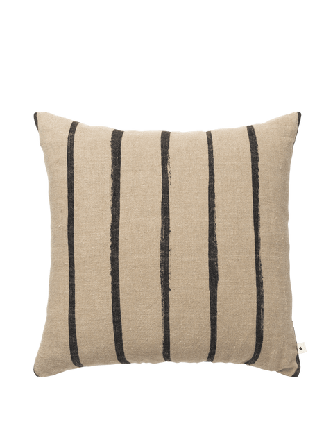 Artful Traditionalist Scandinavian Graphic Linen Accent Pillow