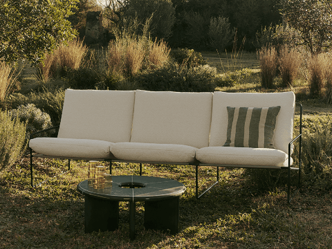 Timeless Minimalist Symmetrical Cream Boucle Standard Sofa