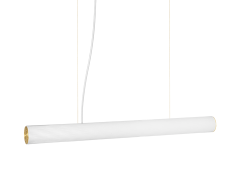 Ambient Vuelta Fluted Pendant Light in Brushed Brass