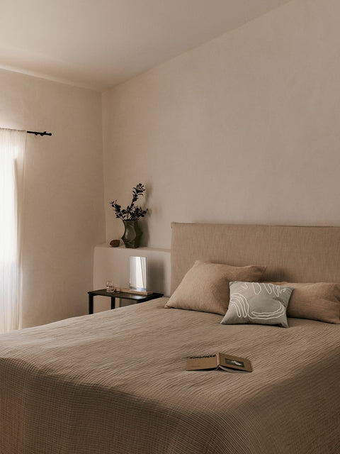 Nature-driven Modernist Organic Braided Hand Stitched Accent Pillow