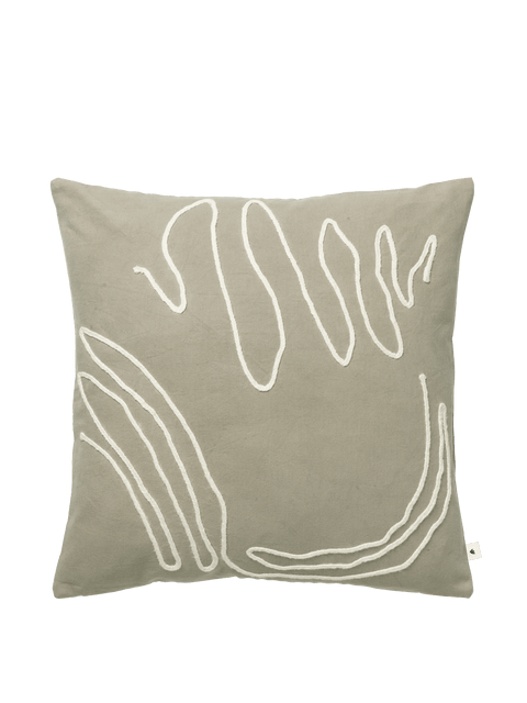 Nature-driven Modernist Organic Braided Hand Stitched Accent Pillow