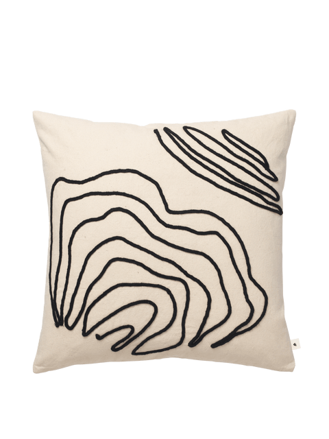 Nature-driven Modernist Organic Braided Hand Stitched Accent Pillow