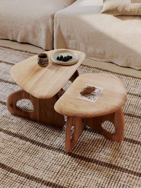 Organic Scandinavian Freeform Curved Wood Coffee Table
