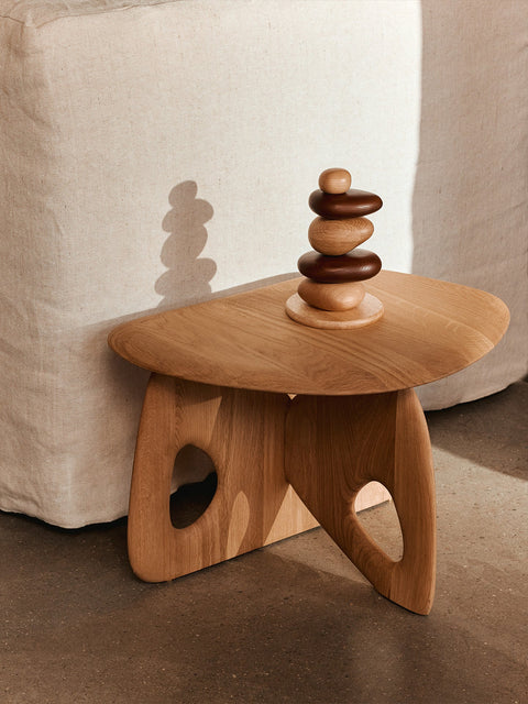 Organic Scandinavian Freeform Curved Wood Coffee Table