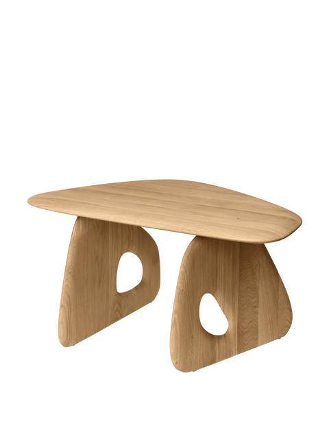 Minimalist Freeform Coffee Table with Block Frame