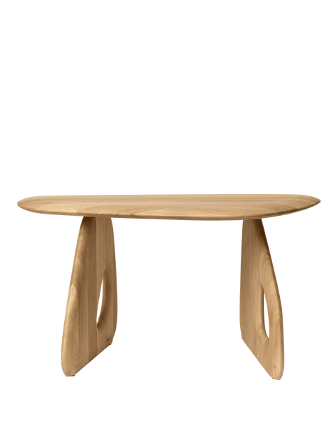 Minimalist Freeform Coffee Table with Block Frame