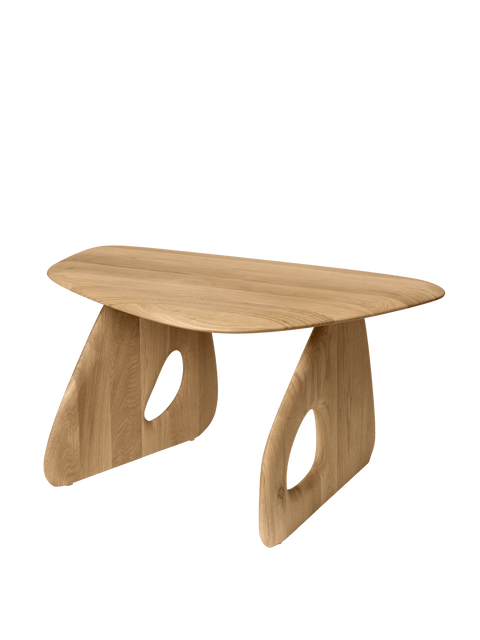 Minimalist Freeform Coffee Table with Block Frame