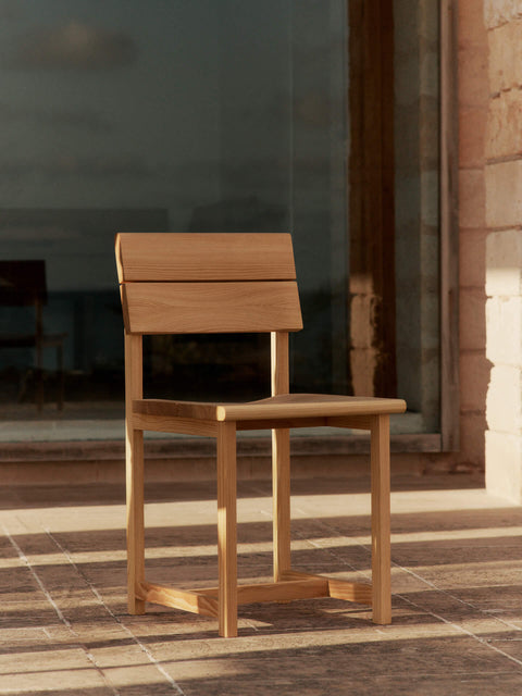 Timeless Minimalist Rustic Slat Back Dining Side Chair