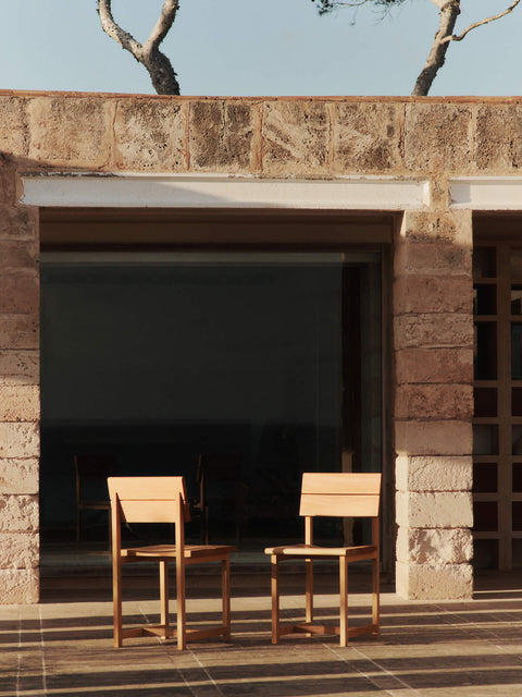 Timeless Minimalist Rustic Slat Back Dining Side Chair