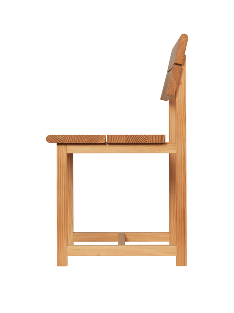 Timeless Minimalist Rustic Slat Back Dining Side Chair