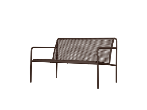 Dapple Modern Garden Bench with Cylinder Legs