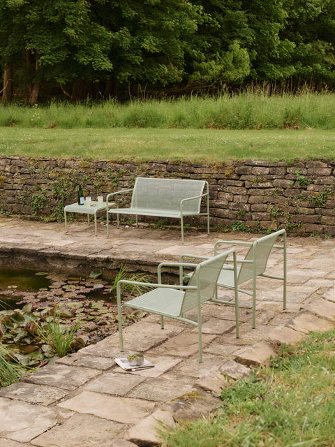 Dapple Minimalist Slat Back Garden Bench for Outdoor Living