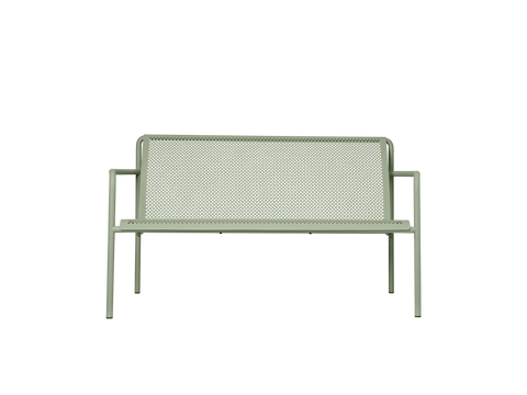 Dapple Minimalist Slat Back Garden Bench for Outdoor Living