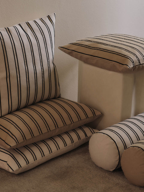 Monochromatic Textured Bolster for Scandinavian Decor