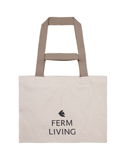 Designer Print Tote with Logo and Interior Pocket