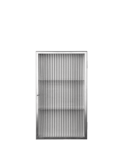Haze Industrial Brushed Glass Wall Cabinet