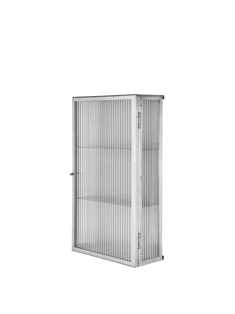 Haze Industrial Brushed Glass Wall Cabinet
