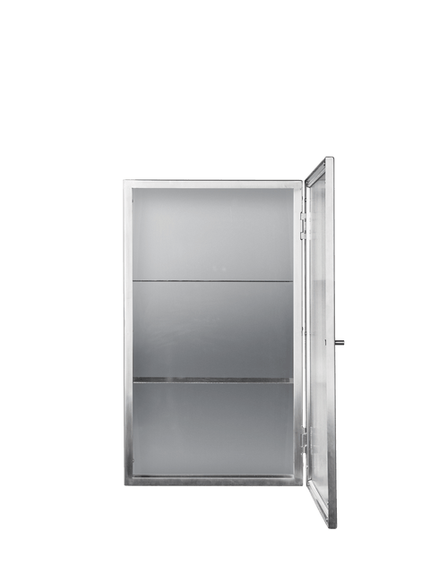 Haze Industrial Brushed Glass Wall Cabinet
