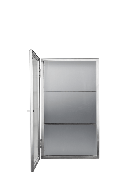 Haze Industrial Brushed Glass Wall Cabinet