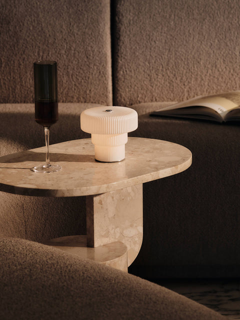 Ambient Fluted Drum Minimalist Table Lamp