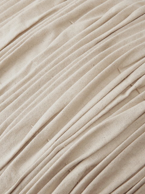 Timeless Minimalist Organic Smocking Bolster Pillow