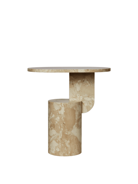 Timeless Minimalist Monolithic Marble Drum Center Table