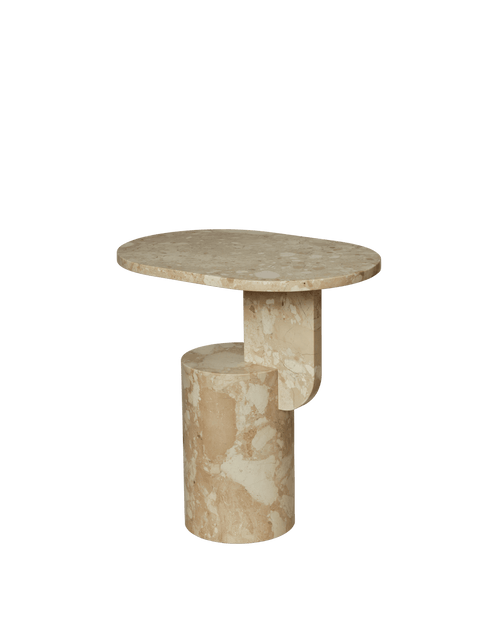 Timeless Minimalist Monolithic Marble Drum Center Table