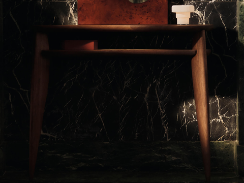 Timeless Minimalist Curved Scandinavian Entryway Console