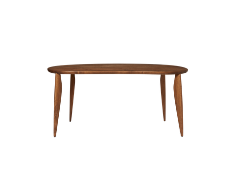 Nature-Driven Modernist Organic Curved Wood Desk