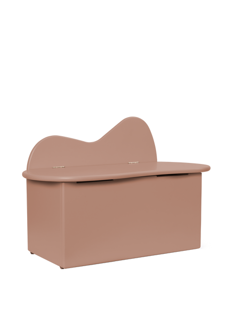 Slope Modern Storage Bench with Curved Back Children's Furniture
