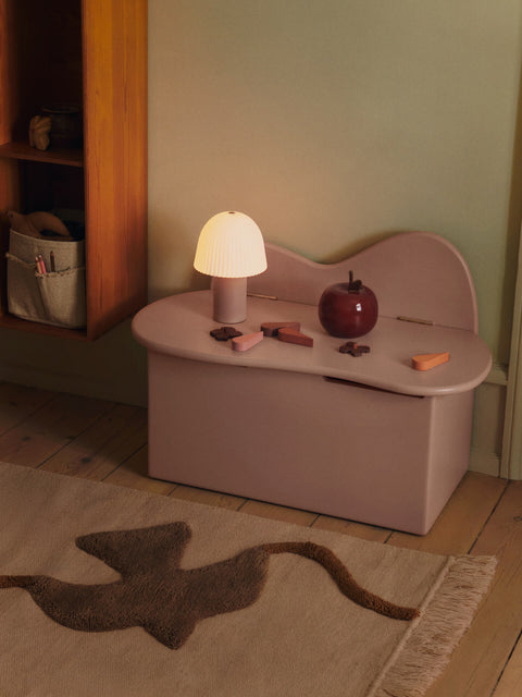 Slope Modern Storage Bench with Curved Back Children's Furniture