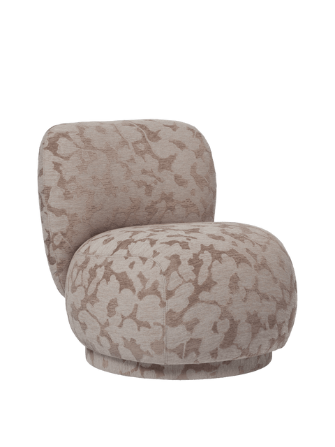 Piccolo Rico Armless Club Lounge Chair in Contemporary Slipper Design