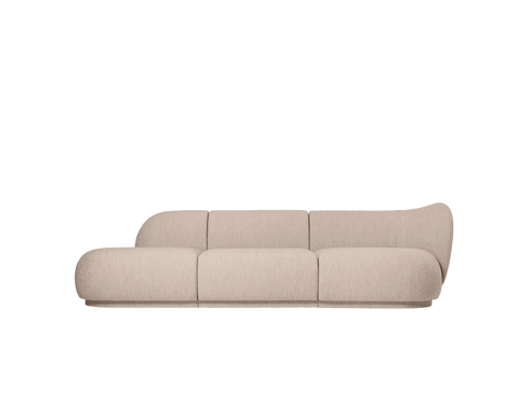 Rico Nature-Driven Modernist Curved Modular Sofa in Boucle