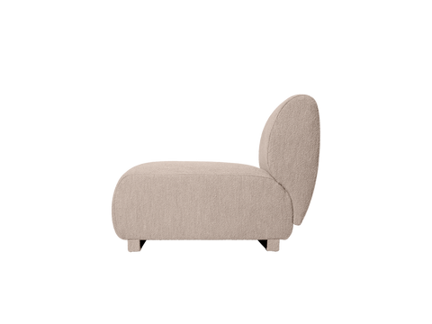 Rico Nature-Driven Modernist Curved Modular Sofa in Boucle