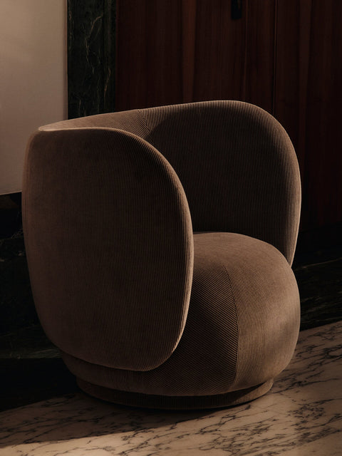 Rico Timeless Minimalist Contemporary Barrel Lounge Chair