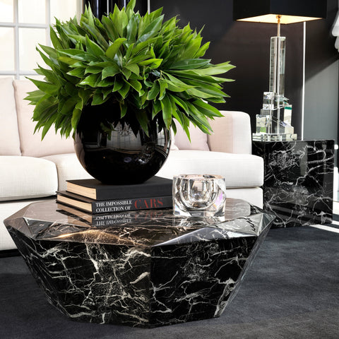Eichholtz Timeless Minimalist Hexagonal Marble Coffee Table