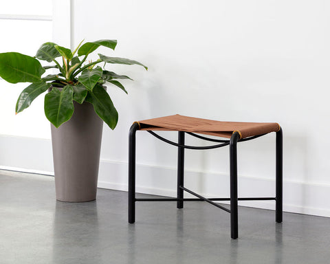 Timeless Minimalist Modern Accent Stool with Cylinder Leg